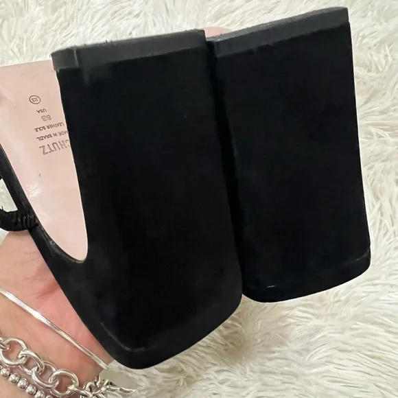 SCHUTZ Black Sandals with Silver Accents - Picture 8 of 9